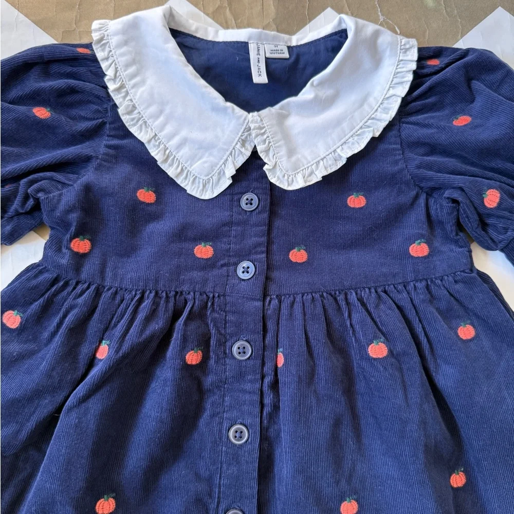 Janie and Jack pumpkin dress - Picture 2 of 3